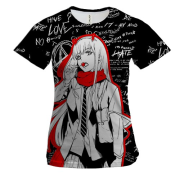 Жіноча 3D футболка 02 - Милий у Франксі