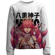 Детский 3D свитшот Miko tails - Genshin Impact