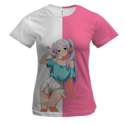 Жіноча 3D футболка Frieren pink