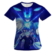 Жіноча 3D футболка Blue Exorcist