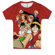 Дитяча 3D футболка One Piece team, red