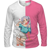 Чоловічий 3D лонгслів Frieren pink