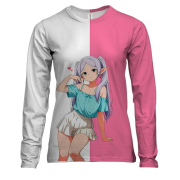 Жіночий 3D лонгслів Frieren pink