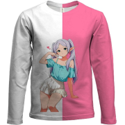 Дитячий 3D лонгслів Frieren pink