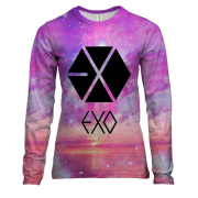 Жіночий 3D лонгслів EXO Рожеві хмари