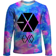 Детский 3D лонгслив EXO акварельный арт