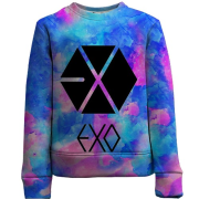 Детский 3D свитшот EXO акварельный арт