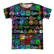 3D футболка Geometry Dash Герої