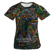 Жіноча 3D футболка CS2 - КТшник у скінах
