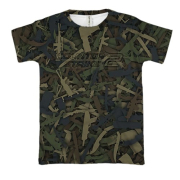 3D футболка CS2 - Guns Camouflage