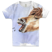 Дитяча 3D футболка з співаючої конем