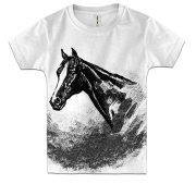 Дитяча 3D футболка з олівцевою конем