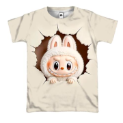 3D футболка Лабубу бежевый прорыв