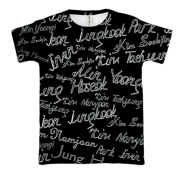 3D футболка BTS имена