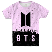 Дитяча 3D футболка BTS (K-Pop) силуети