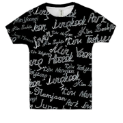 Дитяча 3D футболка BTS імена