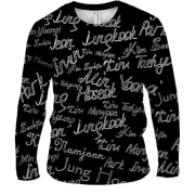 Чоловічий 3D лонгслів BTS імена