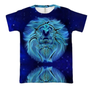 3D футболка зі знаком зодіаку Лев (2)