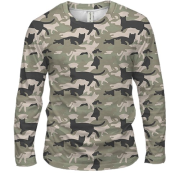 Мужской 3D лонгслив Котофляж в стиле Мультикам