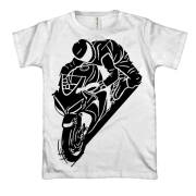 3D футболка з мотоциклістом