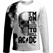 Детский 3D лонгслив "AC/DC" - I`m on the Highway to Hell
