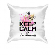 Подушка з собачкою "Keep calm and be princess"
