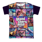 3D футболка GTA VI - постер и герои