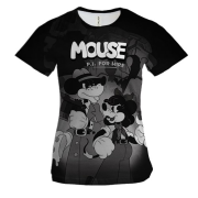 Женская 3D футболка Mouse p.i. for hire