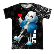 3D футболка Новогодний Санс - Undertale