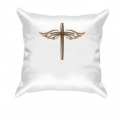 Подушка с крестом и крыльями