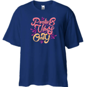 Футболка Oversize с надписью "Positive vibes only"