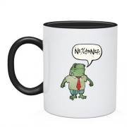 Чашка з жабою в краватці