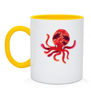 Чашка з червоним кальмаром
