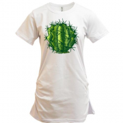 Подовжена футболка з кактусом