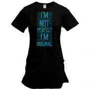 Подовжена футболка I'm not perfect - I'm original