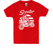 Детская футболка с надписью "Скутер"