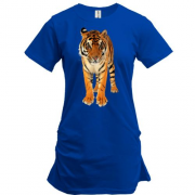Подовжена футболка з здивованим тигром