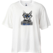 Футболка Oversize Smart Cat Розумний Кіт