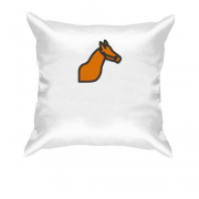 Подушка с минималистичной лошадью