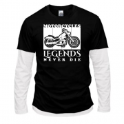 Лонгслив комби Motorcycles - Legends never die