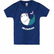 Дитяча футболка з котом русалкою