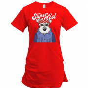 Подовжена футболка з собакою "I'm Super Cool"