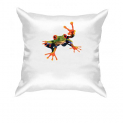 Подушка з яскравою жабою