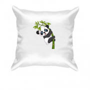Подушка с пандой на ветке бамбука