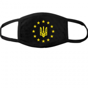 Тканинна маска для обличчя з гербом України - ЄС