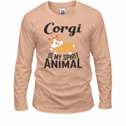 Лонгслив Corgi - is my spirit animal