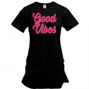 Подовжена футболка Good vibes