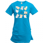 Подовжена футболка з котами і написом "Разом і Назавжди"