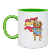 Чашка с собакой супергероем