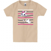 Детская футболка с запутавшимися зайцами